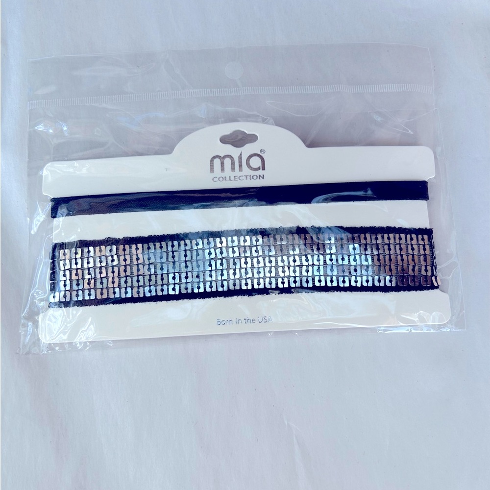 Glamorous Black and Silver Choker Mia Collection